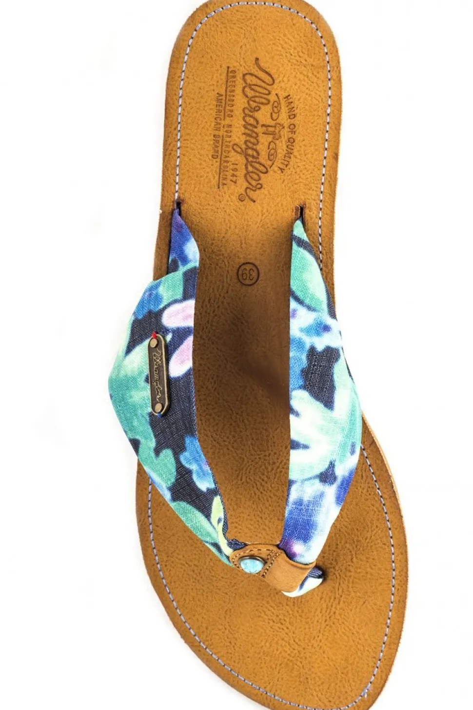Klapki Wrangler FLIPPY HIPPY Blue Green Flower WL141546-248