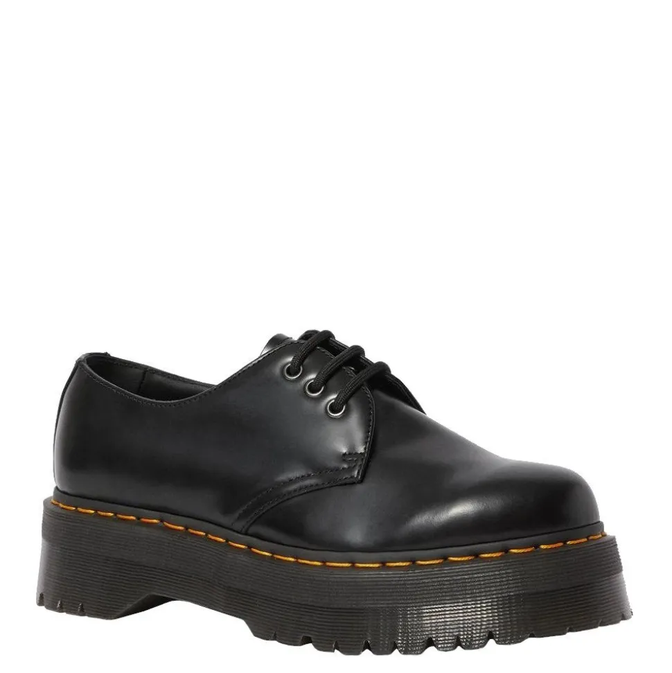 Półbuty Dr. Martens 1461 QUAD PLATFORM Black Polished Smooth 25567001