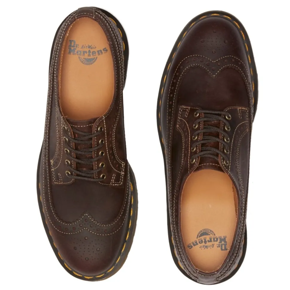 Półbuty Dr. Martens 3989 YS Brogue Dark Brown Crazy Horse 40553201