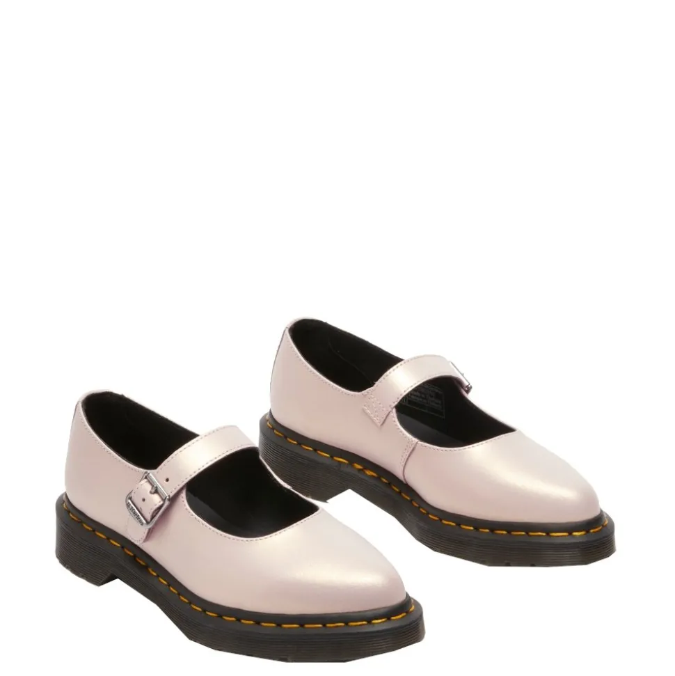 Półbuty Dr. Martens ELPHIE MJ MARY JANE Powder Pink+Gold Shift Leather 41092650