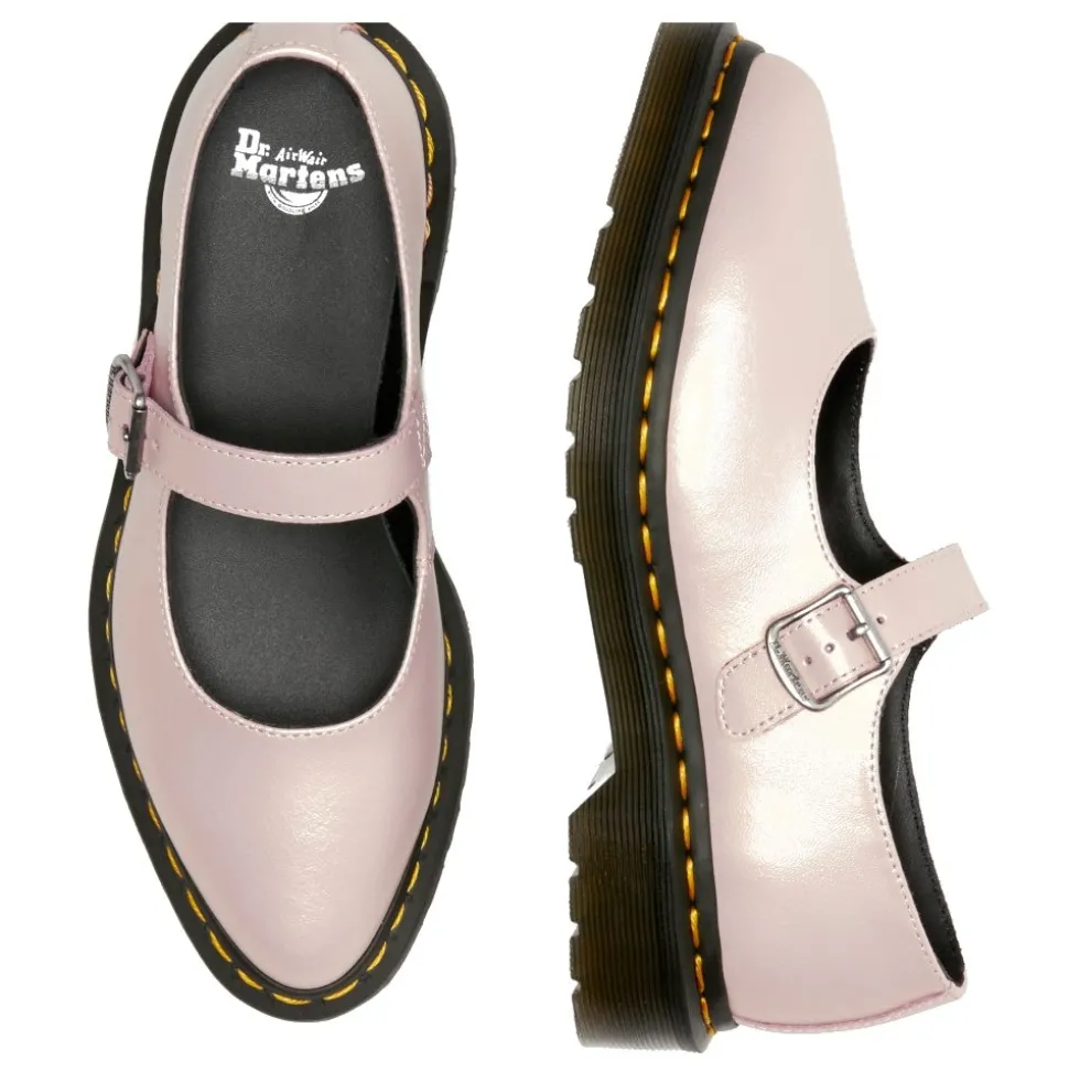 Półbuty Dr. Martens ELPHIE MJ MARY JANE Powder Pink+Gold Shift Leather 41092650