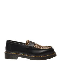 Półbuty Dr. Martens PENTON Black+Light Tan Smooth+Mini Leopard Spot Hair On 41186001