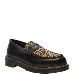 Półbuty Dr. Martens PENTON Black+Light Tan Smooth+Mini Leopard Spot Hair On 41186001