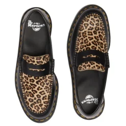 Półbuty Dr. Martens PENTON Black+Light Tan Smooth+Mini Leopard Spot Hair On 41186001