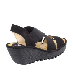 Sandały damskie Fly London YAJI 888 skórzane czarny P500888000