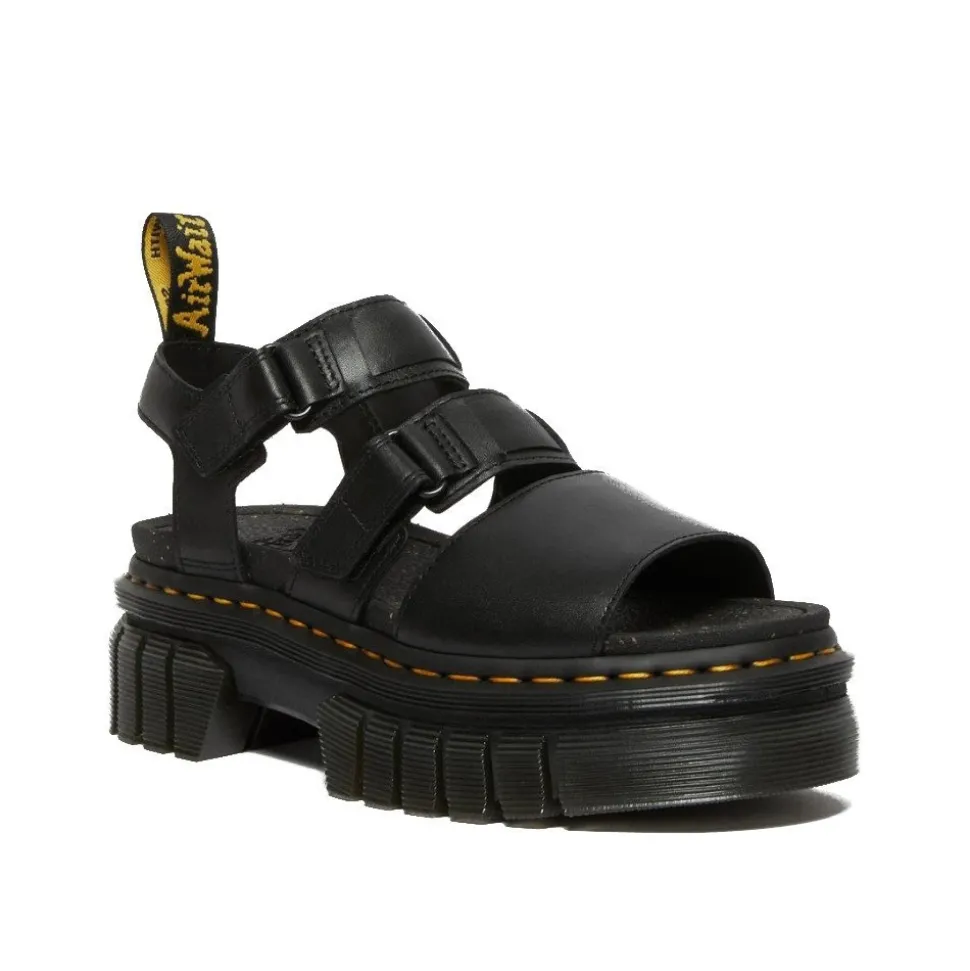 Sandały Dr. Martens RICKI 3-STRAP SANDAL Black Nappa Lux 27405001