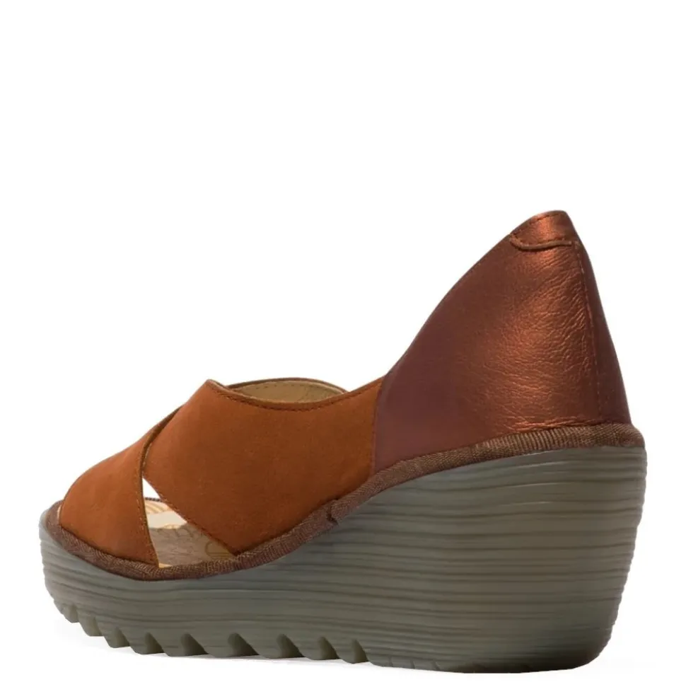 Sandały Fly London YOMA 307 Tan Cooper Cupido Idra P501307011