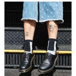 Skarpety Dr. Martens DOUBLE DOC SOCKS Organic Cotton Blend Black White AC742003