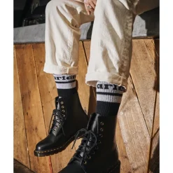 Skarpety Dr. Martens SOCKS ATHLETIC LOGO Black White AC838003