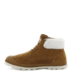 Trapery damskie Palladium PAMPA LP MOSC skórzane brązowy 96469-251 OCIEPLANE