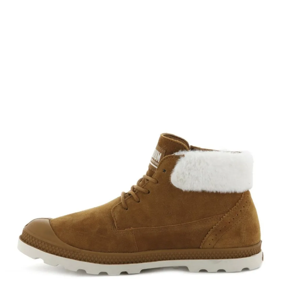 Trapery damskie Palladium PAMPA LP MOSC skórzane brązowy 96469-251 OCIEPLANE