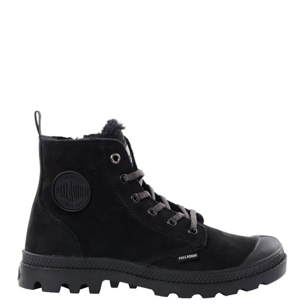 Trapery damskie Palladium PAMPA HI ZIP WL skórzane czarny 95982-010 Ocieplane