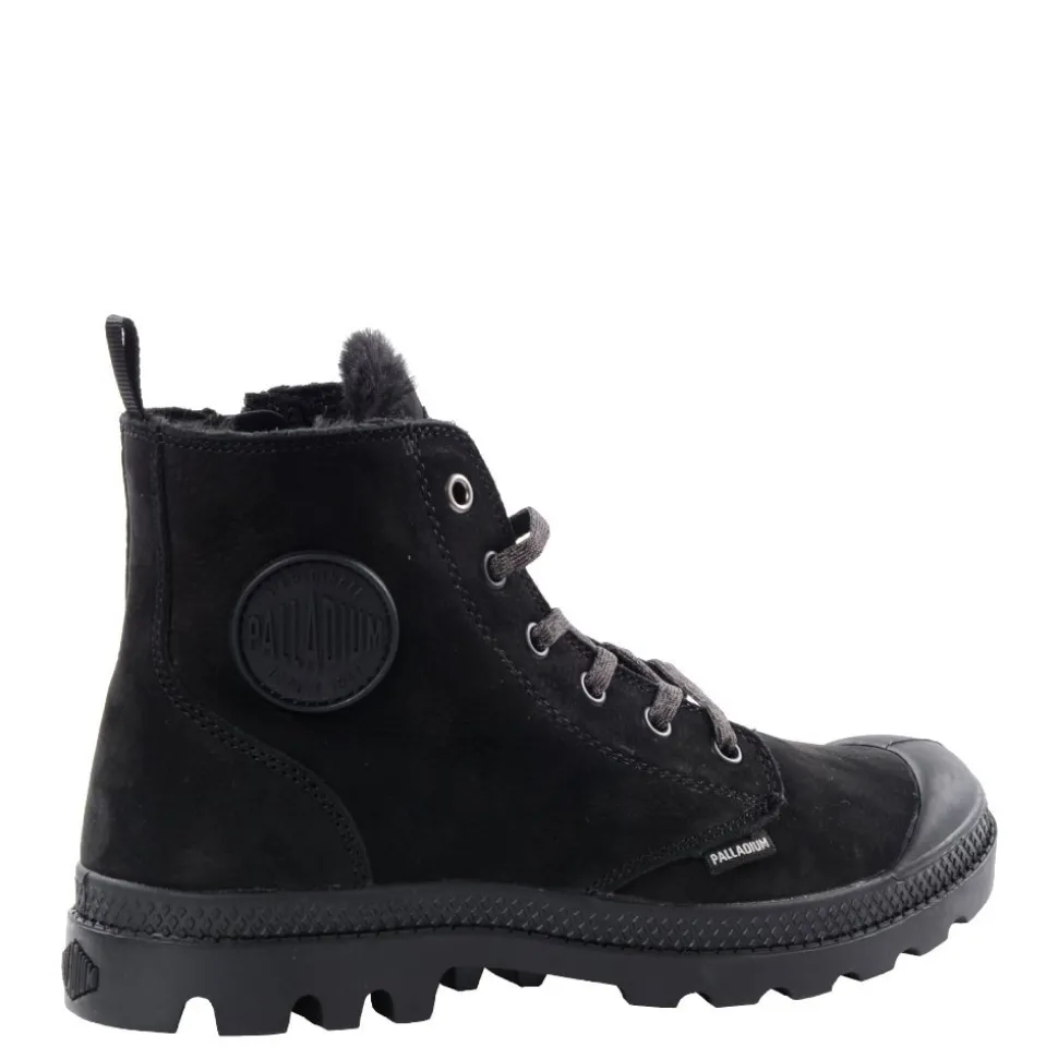 Trapery damskie Palladium PAMPA HI ZIP WL skórzane czarny 95982-010 Ocieplane