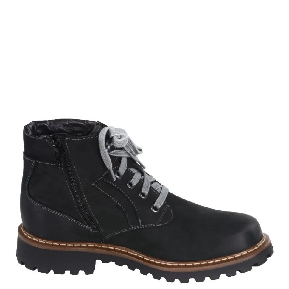 Trapery męskie Josef Seibel CHANCE 39 skórzane czarny 21958 MA994 100 Ocieplane TopDryTEX
