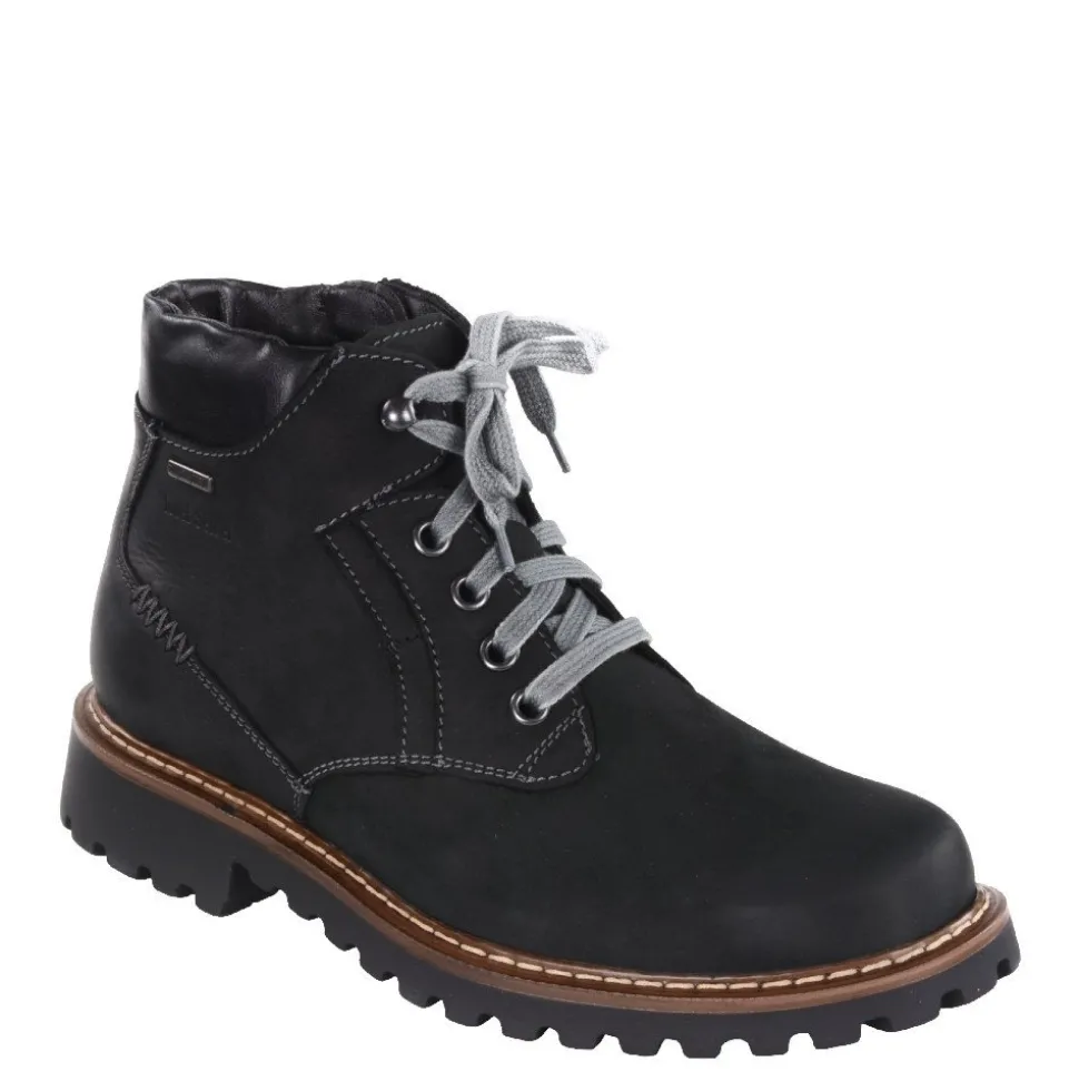 Trapery męskie Josef Seibel CHANCE 39 skórzane czarny 21958 MA994 100 Ocieplane TopDryTEX