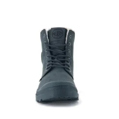 Trapery Palladium PAMPA SPORT CUFF WPS skórzane szary 72992-063 WATERPROOF Ocieplane