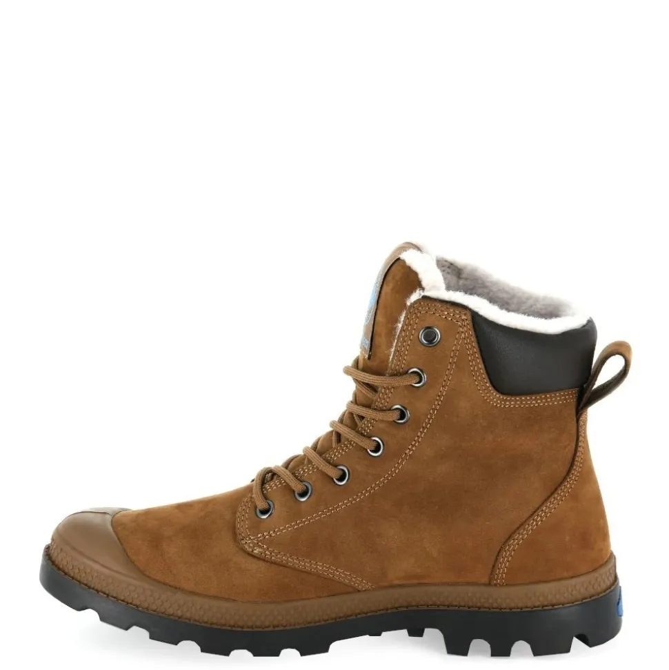 Trapery Palladium PAMPA SPORT CUFF WPS skórzane brązowy 72992-697 WATERPROOF Ocieplane