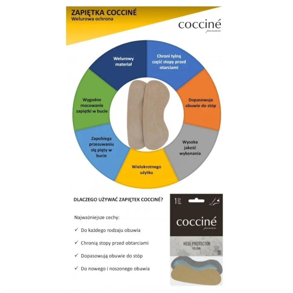 Zapiętki welurowe Coccine VELOUR HEEL PROTECTOR